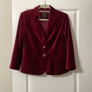 Velvet blazer.